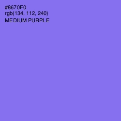 #8670F0 - Medium Purple Color Image