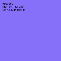 #8670F9 - Medium Purple Color Image