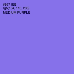 #8671EB - Medium Purple Color Image