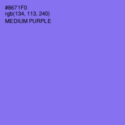 #8671F0 - Medium Purple Color Image