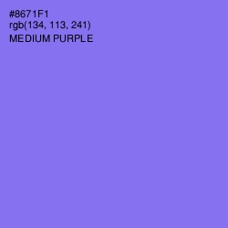 #8671F1 - Medium Purple Color Image