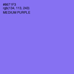 #8671F3 - Medium Purple Color Image