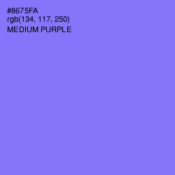 #8675FA - Medium Purple Color Image