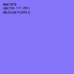 #8675FB - Medium Purple Color Image