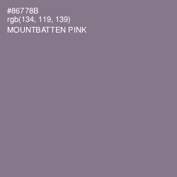 #86778B - Mountbatten Pink Color Image