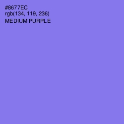 #8677EC - Medium Purple Color Image