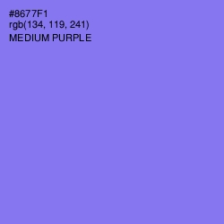 #8677F1 - Medium Purple Color Image