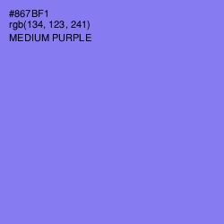 #867BF1 - Medium Purple Color Image