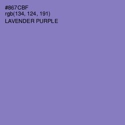 #867CBF - Lavender Purple Color Image