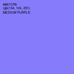 #867CFB - Medium Purple Color Image