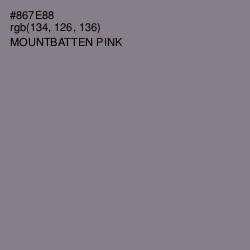 #867E88 - Mountbatten Pink Color Image