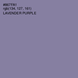 #867FA1 - Lavender Purple Color Image