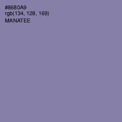 #8680A9 - Manatee Color Image