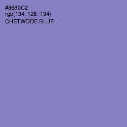 #8680C2 - Chetwode Blue Color Image