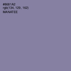 #8681A2 - Manatee Color Image