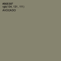 #86836F - Avocado Color Image