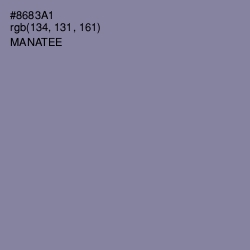 #8683A1 - Manatee Color Image