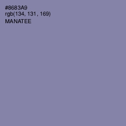 #8683A9 - Manatee Color Image