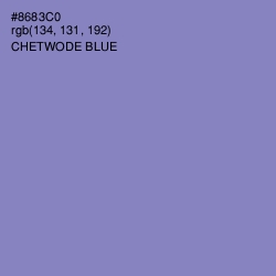 #8683C0 - Chetwode Blue Color Image