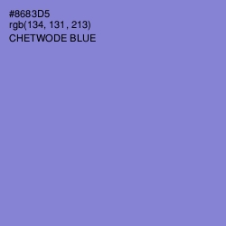 #8683D5 - Chetwode Blue Color Image