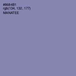 #8684B1 - Manatee Color Image