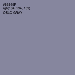 #86869F - Oslo Gray Color Image