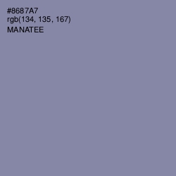 #8687A7 - Manatee Color Image