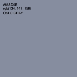 #868D9E - Oslo Gray Color Image