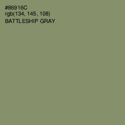 #86916C - Battleship Gray Color Image