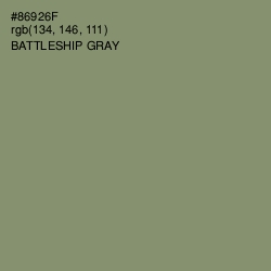 #86926F - Battleship Gray Color Image