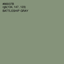 #86937B - Battleship Gray Color Image