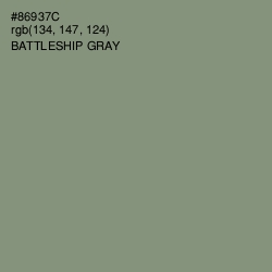 #86937C - Battleship Gray Color Image