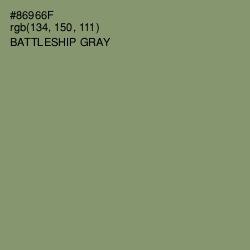 #86966F - Battleship Gray Color Image