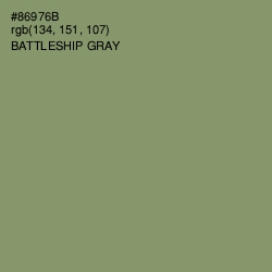 #86976B - Battleship Gray Color Image