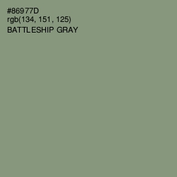 #86977D - Battleship Gray Color Image