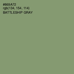 #869A72 - Battleship Gray Color Image