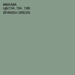 #869A8A - Spanish Green Color Image