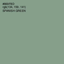 #869F8D - Spanish Green Color Image