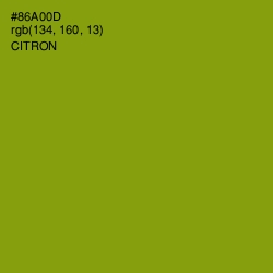 #86A00D - Citron Color Image