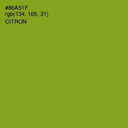 #86A51F - Citron Color Image