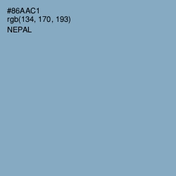 #86AAC1 - Nepal Color Image