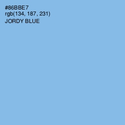 #86BBE7 - Jordy Blue Color Image