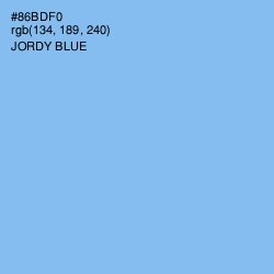 #86BDF0 - Jordy Blue Color Image