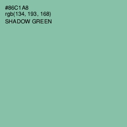 #86C1A8 - Shadow Green Color Image