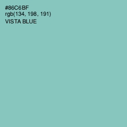 #86C6BF - Vista Blue Color Image