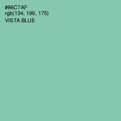 #86C7AF - Vista Blue Color Image