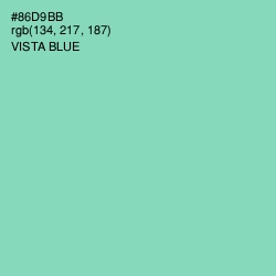 #86D9BB - Vista Blue Color Image