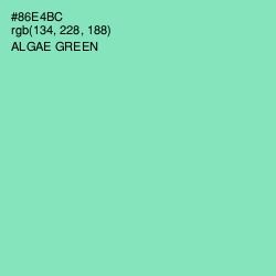 #86E4BC - Algae Green Color Image