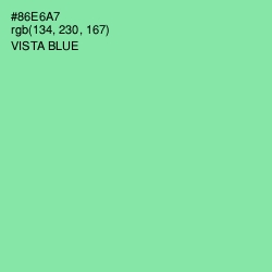 #86E6A7 - Vista Blue Color Image