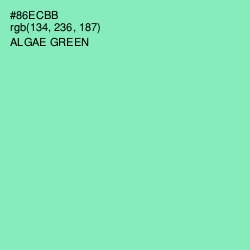 #86ECBB - Algae Green Color Image